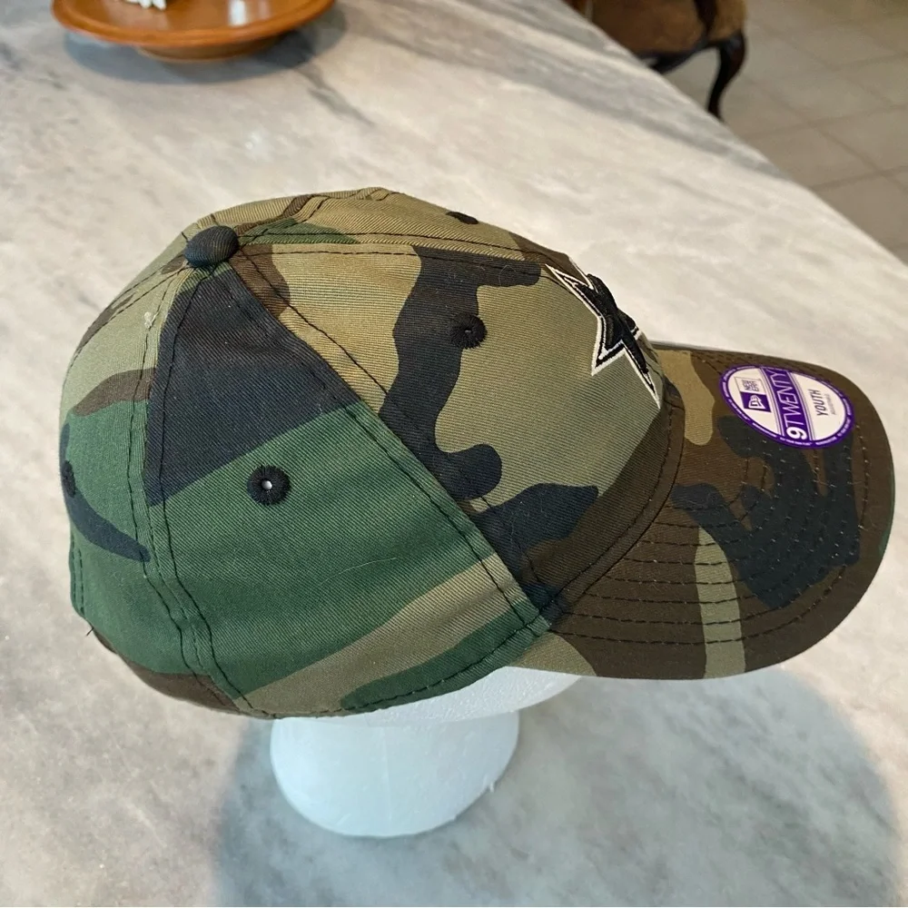 New Era NFL Cap Camouflage Ball Cap Youth ball hat metal clasp green